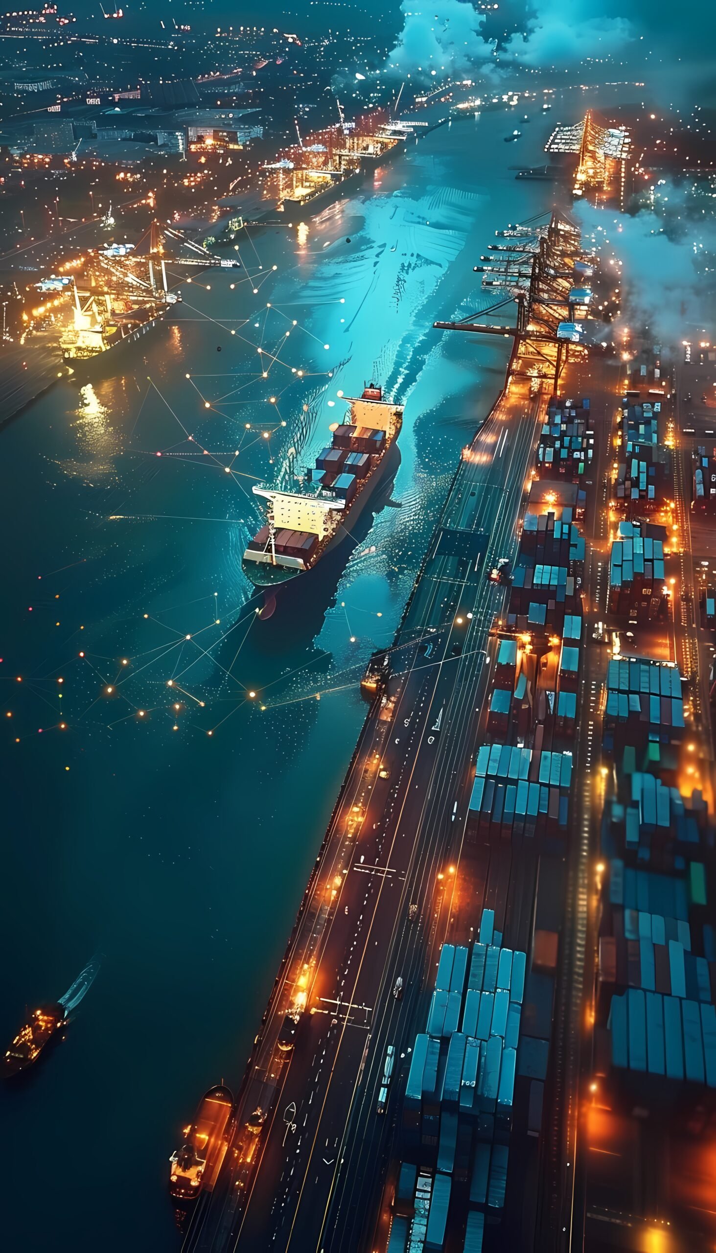 لوجستيات-يعني-نقل-مع-التكنولوجيا-المستقبلية-التكنولوجية-المجسمات-المجسمة